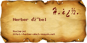 Herber Ábel névjegykártya